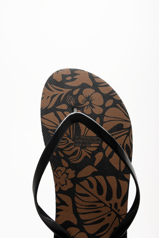 Printed Flip Flops Black (4)