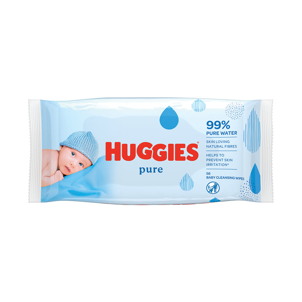 Huggies Pure Baby Wipes 56
