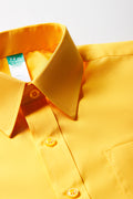 Unisex School Short Sleeve Collar Shirt Yellow Toughees (1)