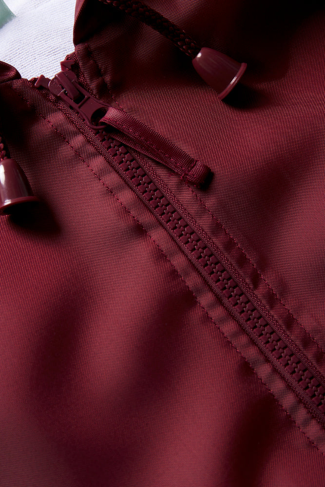 Unisex School Rain Jacket Maroon (3)