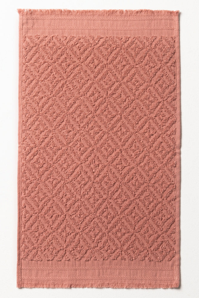 Textured Guest Towel Pink