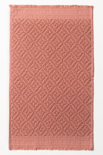 Textured Guest Towel Pink