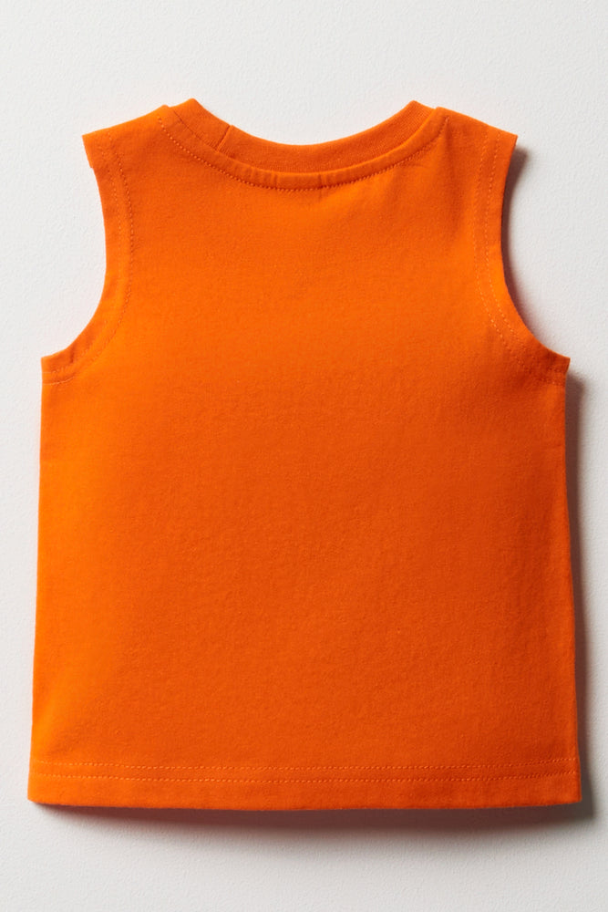 Sleeveless T-Shirt Orange (3)