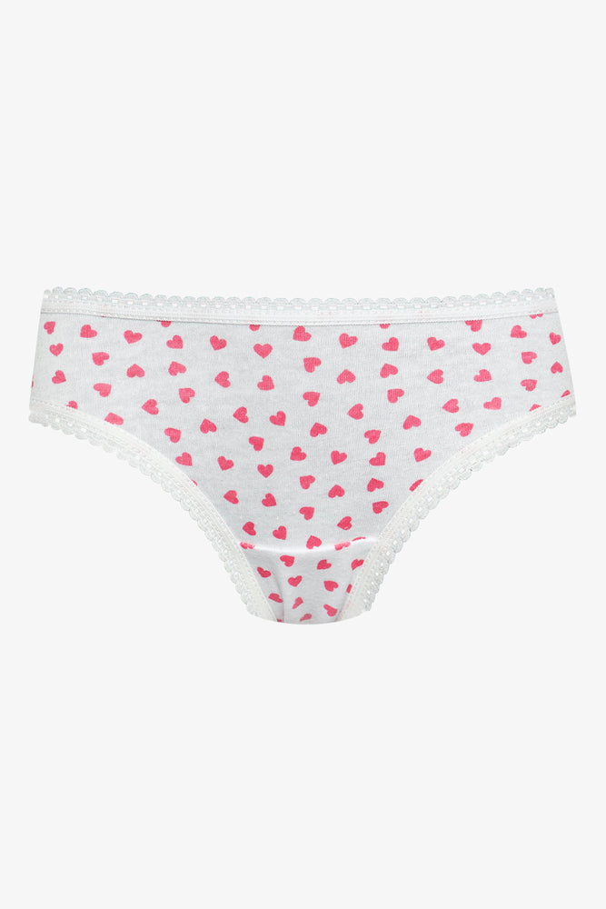 7 Pack Hearts Bikini Panties Multi (7)