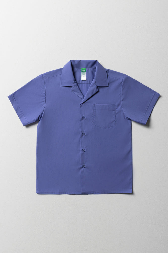 Primary School Short Sleeve Shirt Blue