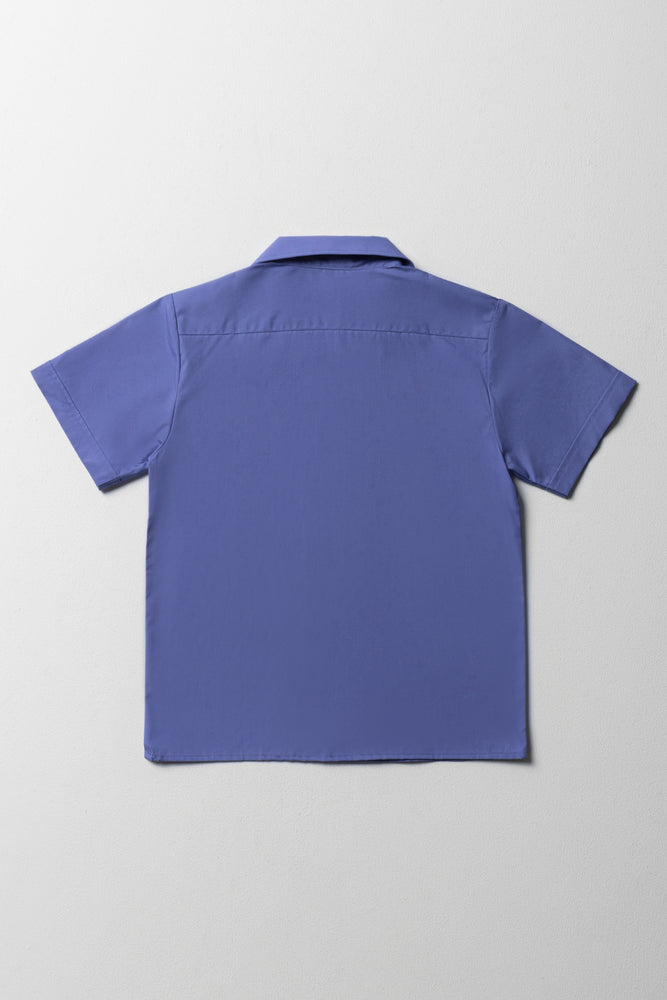 Primary School Short Sleeve Shirt Blue (2)