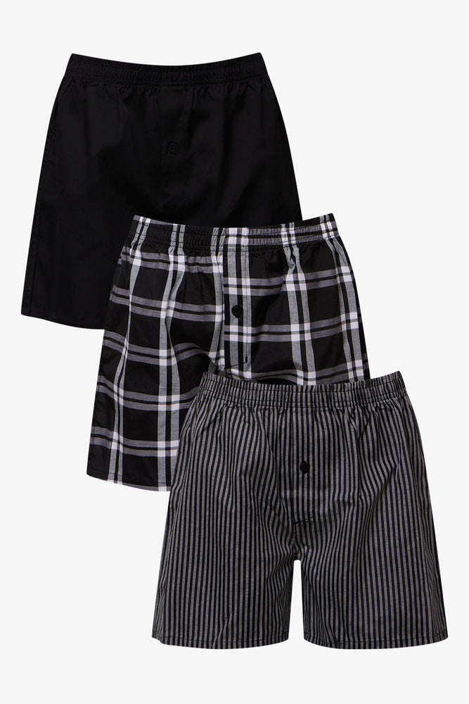 3 Pack Boxers Black