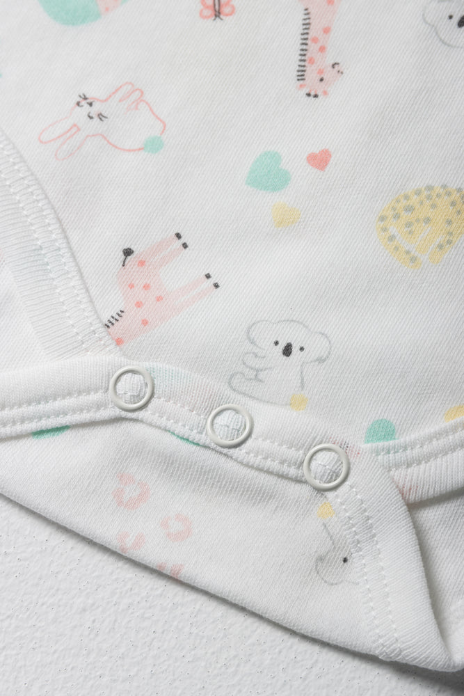 3 Pack Short Sleeve Bodyvests Pink & Yellow (3)