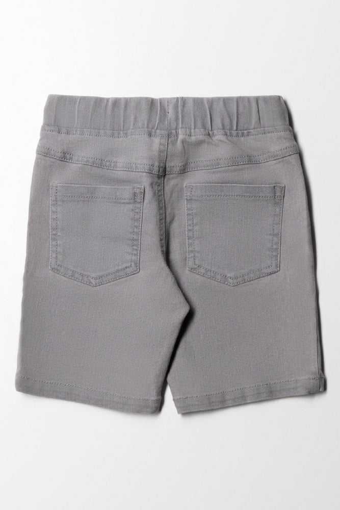 Pull On Denim Shorts Dark Blue (2)