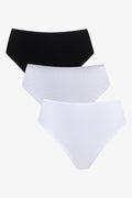 3 Pack Brazilian Panties Grey, Black & White (1)