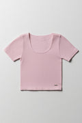 Seamless Short Sleeve T-Shirt Pink