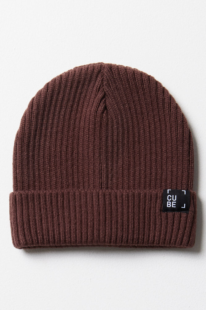 Rib Beanie Brown