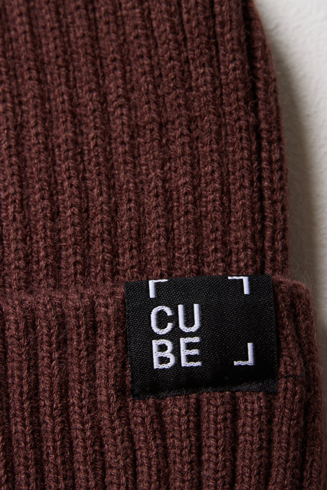 Rib Beanie Brown