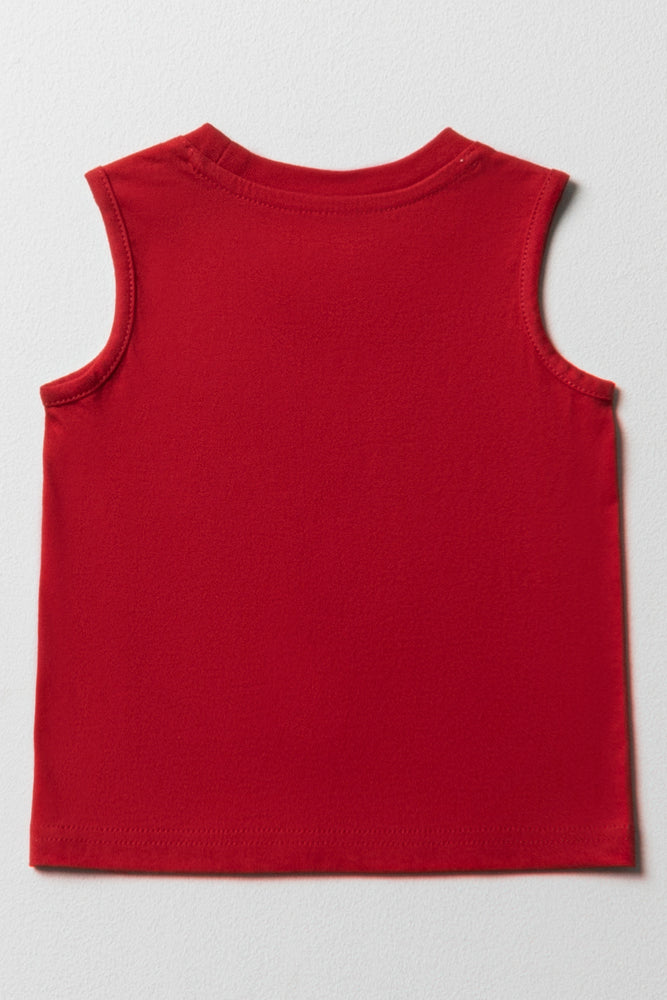 Sleeveless T-Shirt Red (3)