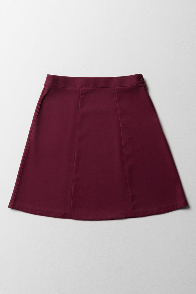 Girls School Skirt Primary Maroon