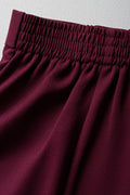 Girls School Skirt Primary Maroon (4)
