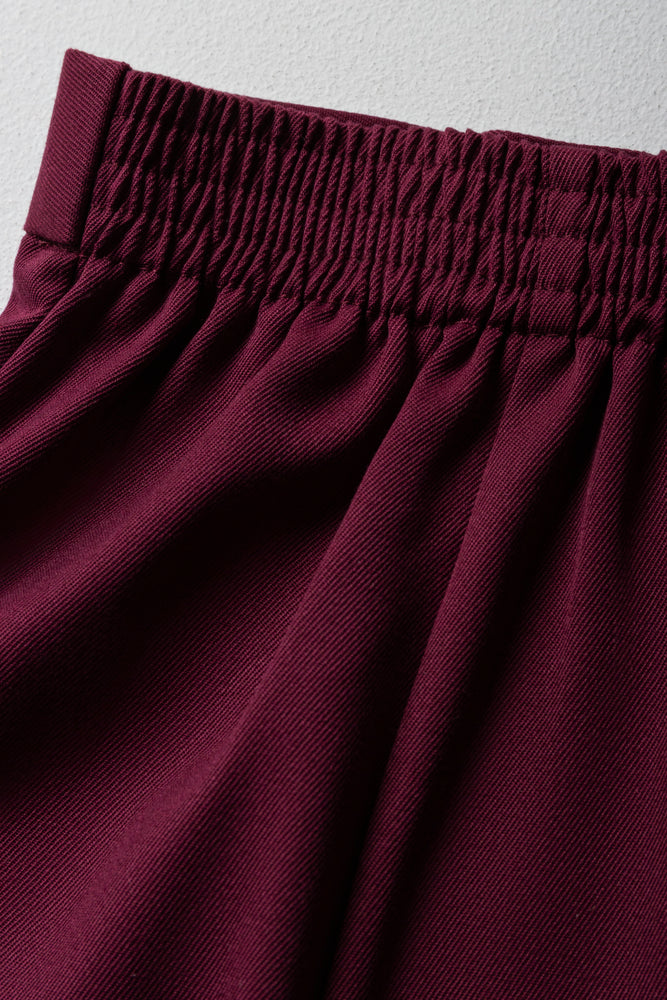 Girls School Skirt Primary Maroon (4)