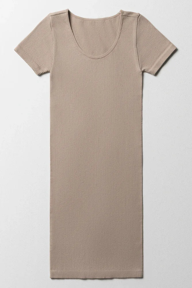 Seamless Bodycon Dress Natural