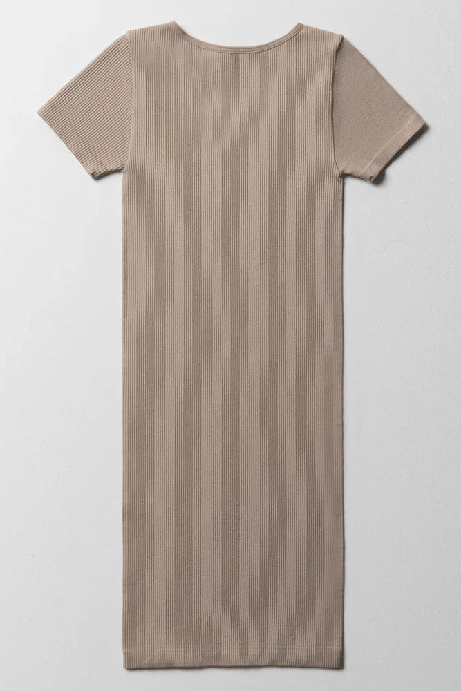 Seamless Bodycon Dress Natural (2)