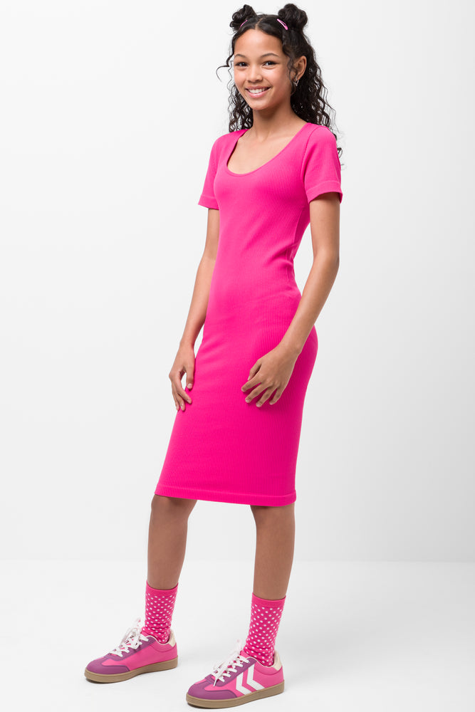 Seamless Bodycon Dress Pink