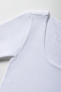 Seamless Short Sleeve T-Shirt White (1)
