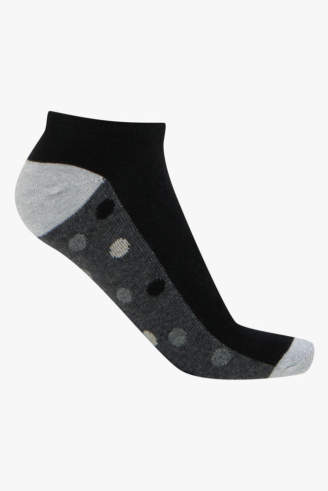 5 Pack Zig Zag Low Cut Socks Black (4)