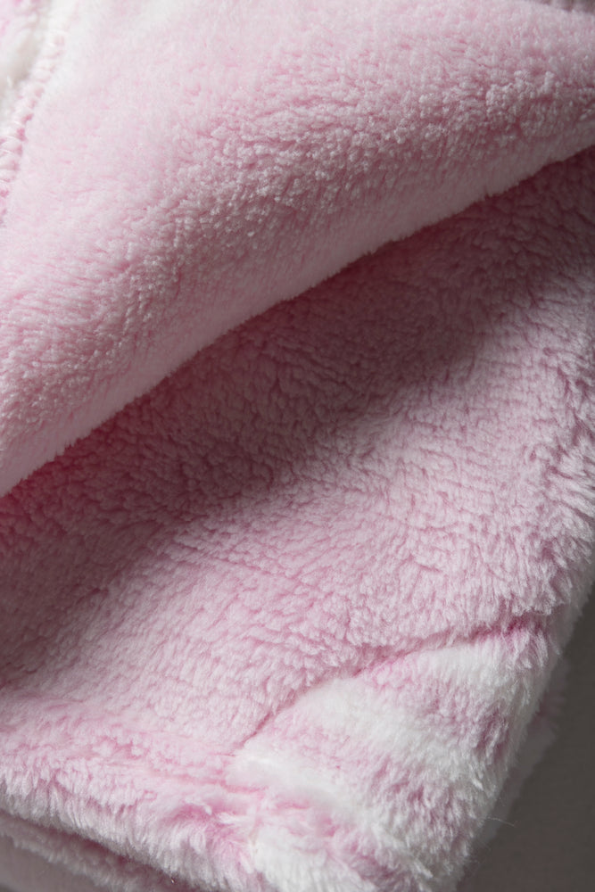 Heart Coral Fleece Blanket Pink (1)
