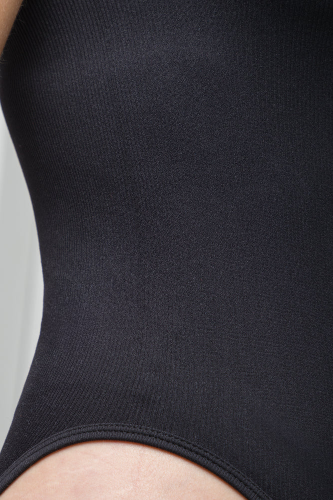 Rib Seamless Bodysuit Black (3)