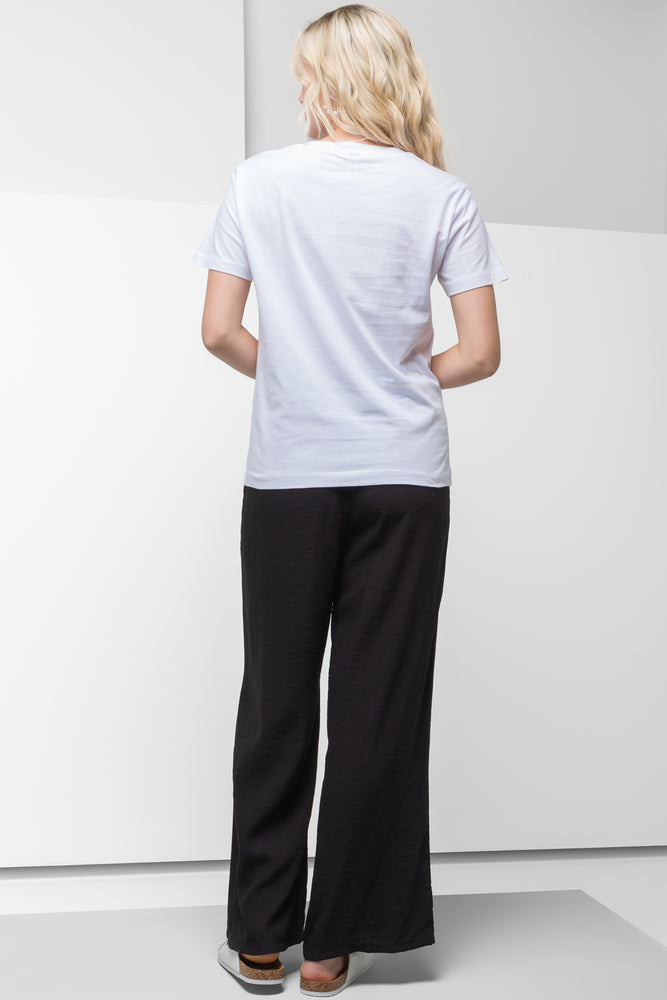 Crew Neck Short Sleeve T-Shirt White (2)