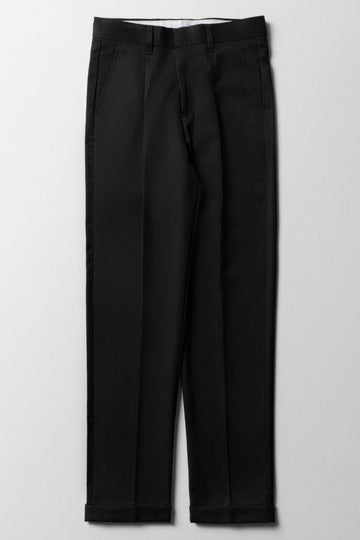 Boys School Turn Up Pants Black