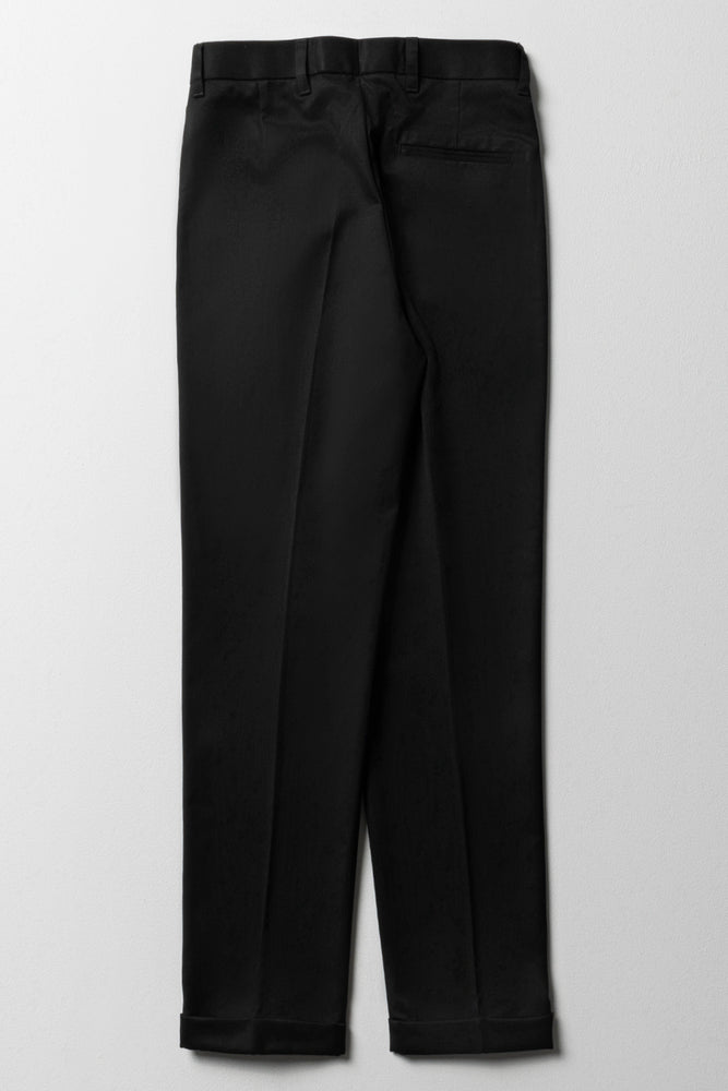 Boys School Turn Up Pants Black (2)