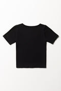 Seamless Short Sleeve T-Shirt Black (2)