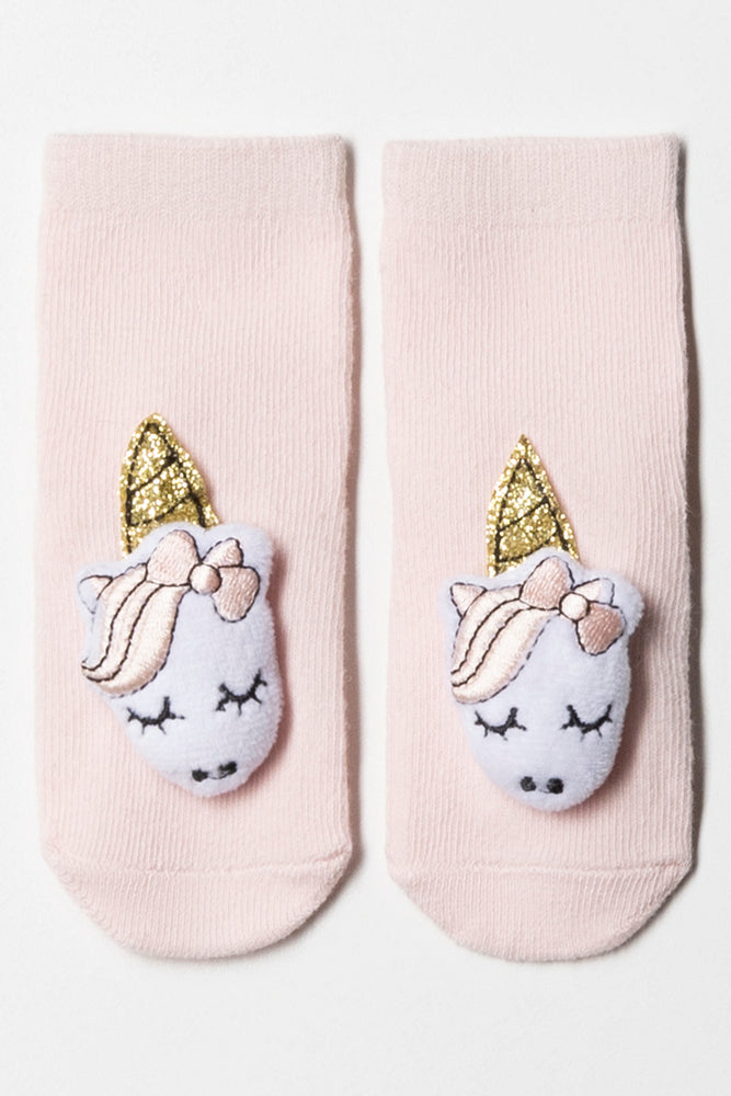 Unicorn Novelty Sock Pink