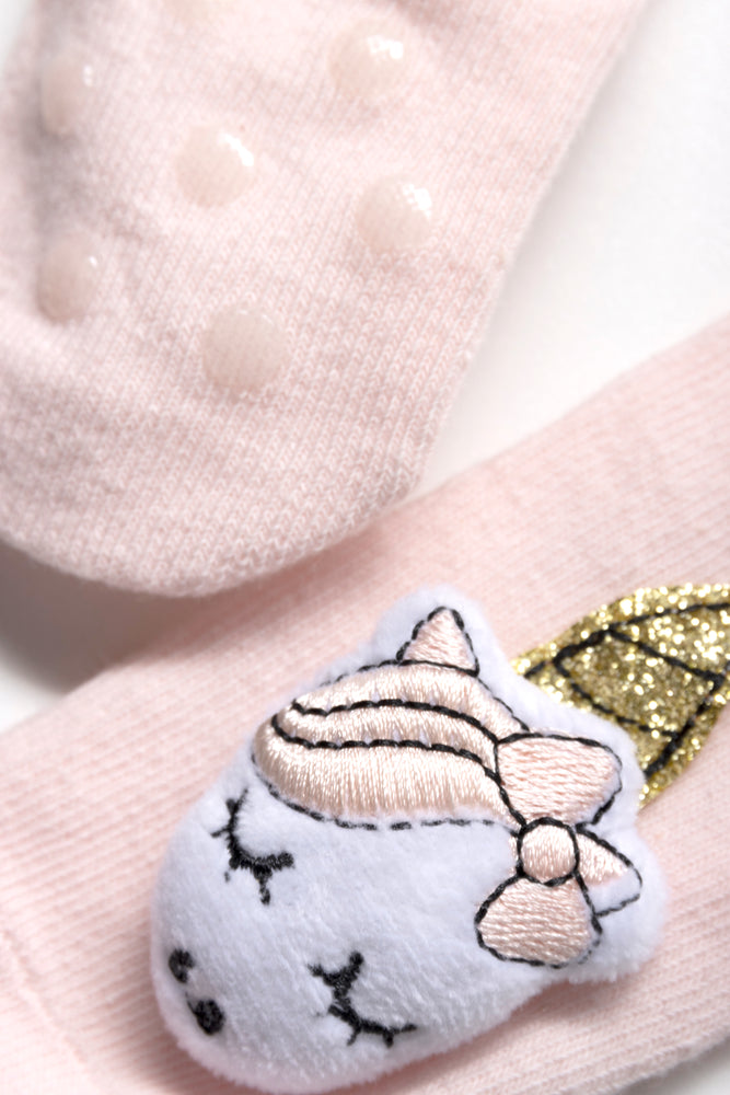 Unicorn Novelty Sock Pink
