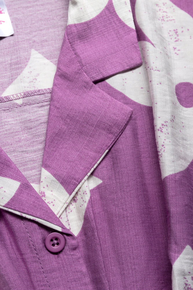 Knot Hem Woven Shirt Large Flower Mulberry And Mil (1)