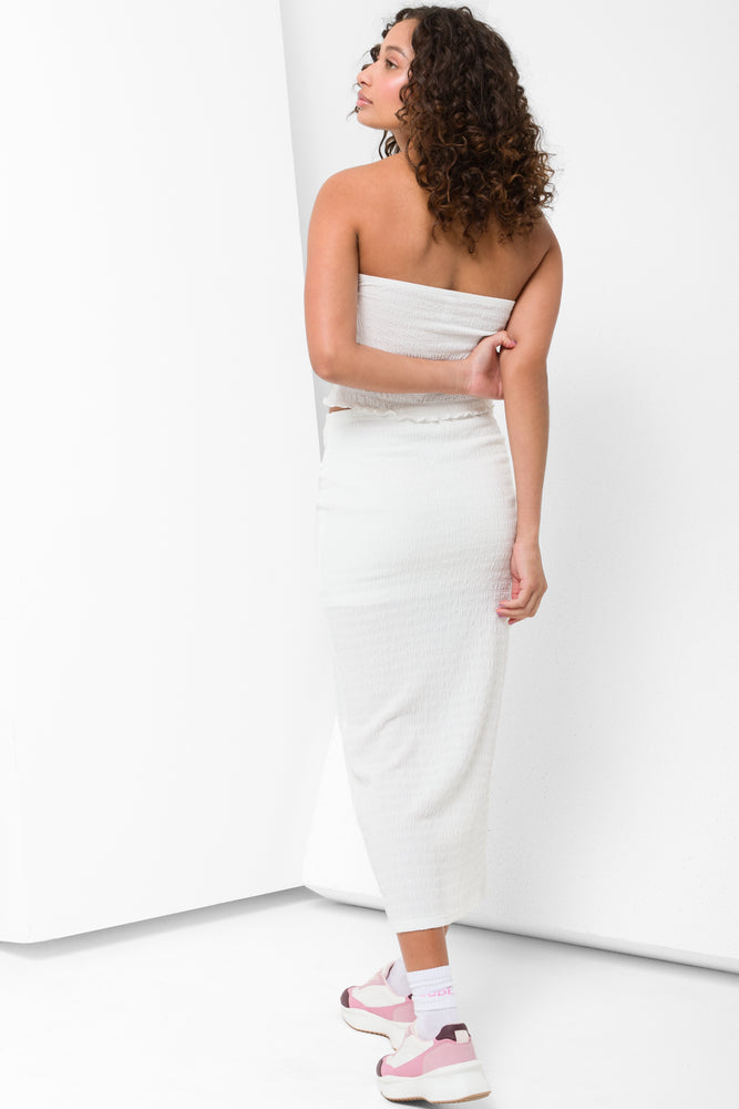 Textured Skirt White (2)