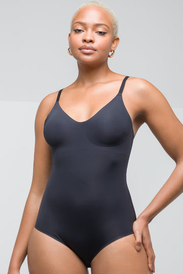 Bonded Shapewear Bodysuit Black