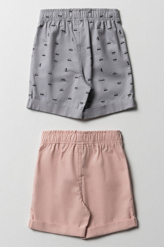 2 Pack Shorts Pink And Grey (2)