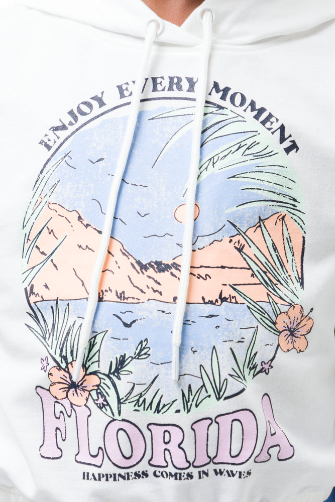 Florida Sleeveless Hoodie White (3)