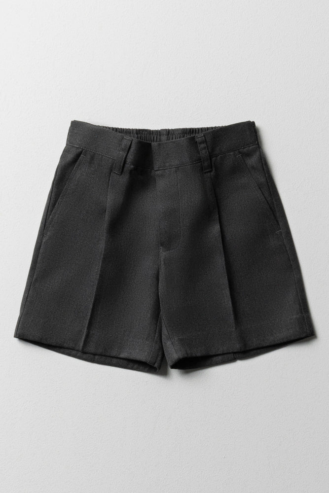 Boys School Shorts Grey