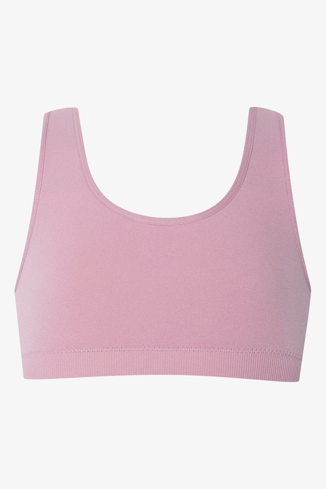 2 Pack Seam-free Racerback Bras Pink And Dark Grey