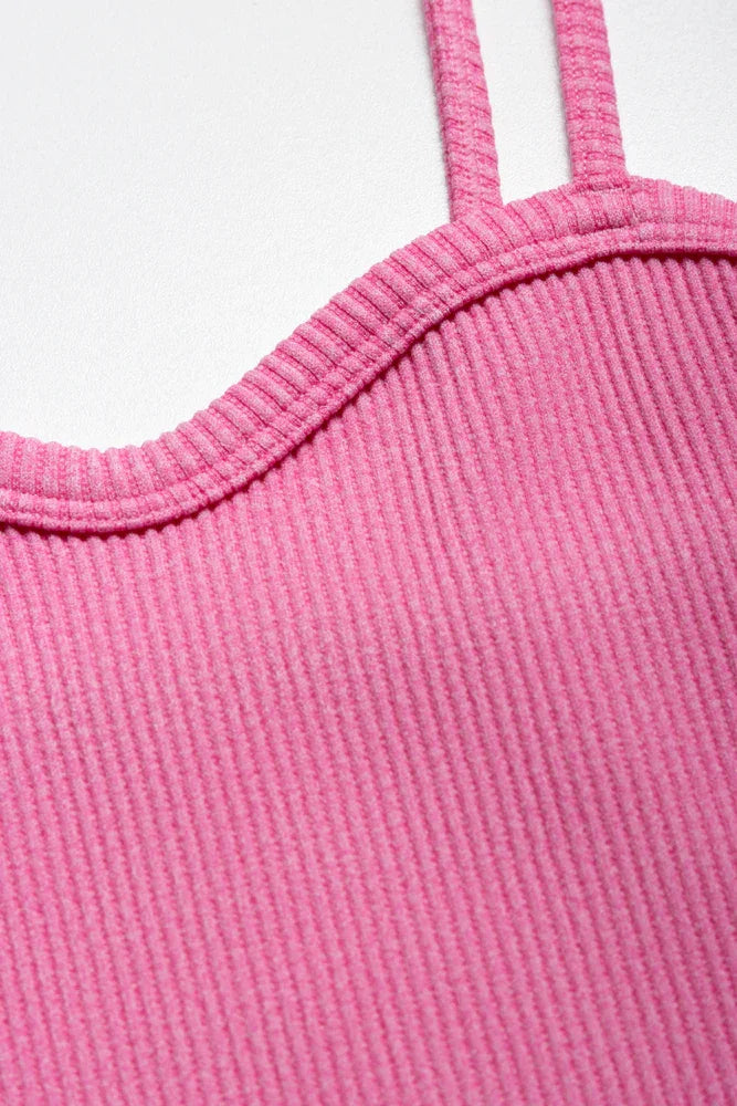 Seamless Strappy Dress Pink (1)