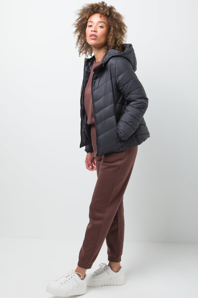 Basic Puffer Jacket Black (1)