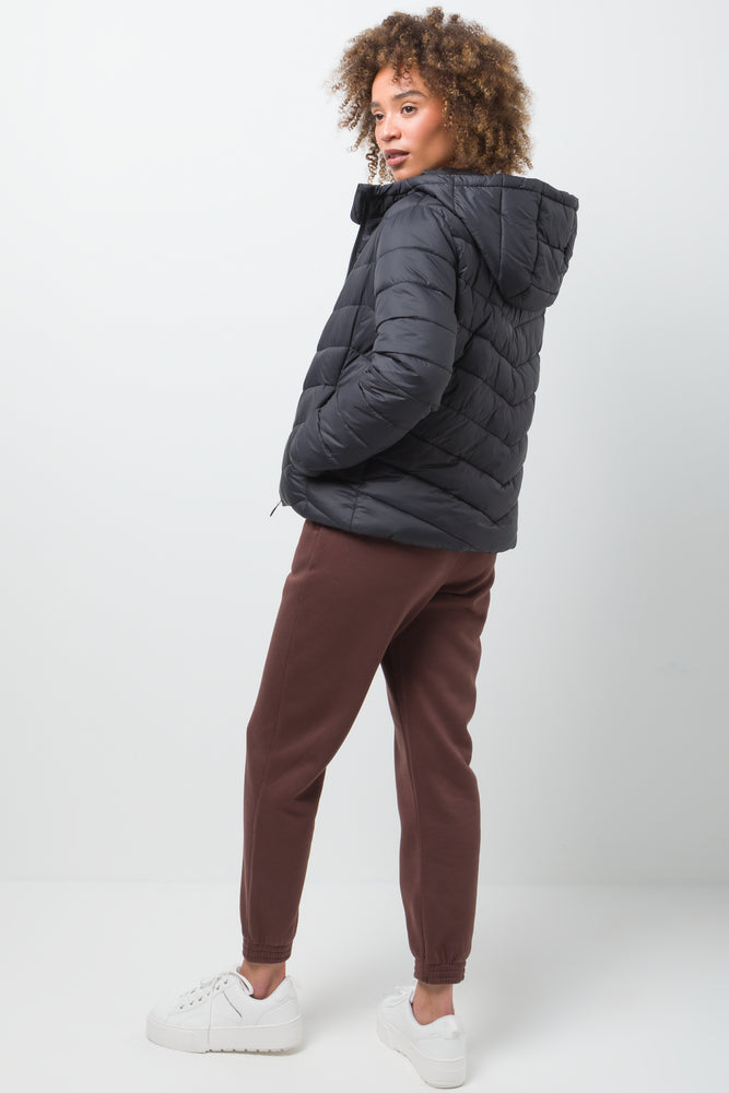 Basic Puffer Jacket Black (2)
