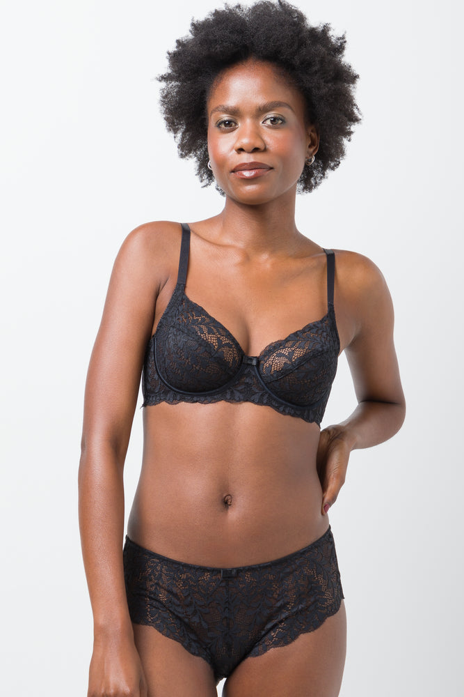 Set of 3 Non-Padded Underwired Lace Bra Pack White, Black & Beige Women's Girl's | UK Set of 3 Non-Padded Underwired Lace Bra Pack White, Black & Beige Women's Girl's | UK