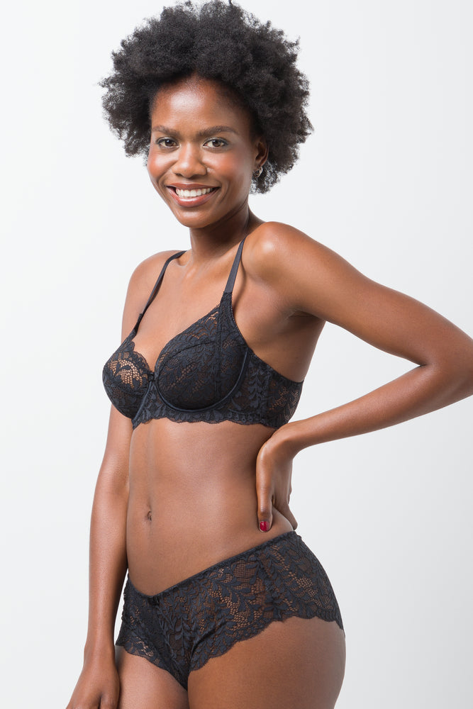 2 Pack Sml Autum Lace Non Padded Underwire Black Natural (2)