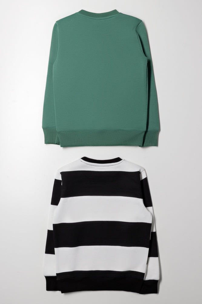 2 Pack Crewneck Tracktops Green (3)