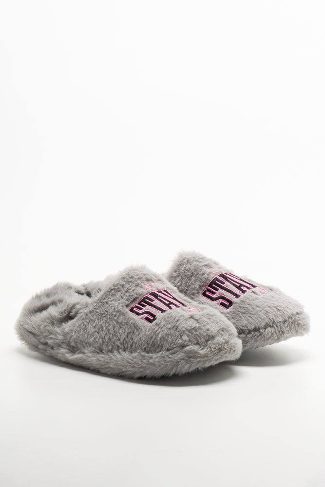 STAY UP LATE SLIPPER CHARCOAL