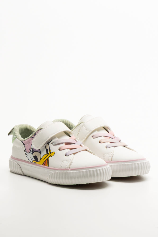 Minnie Mouse Rainbow Laces Sneaker Cream