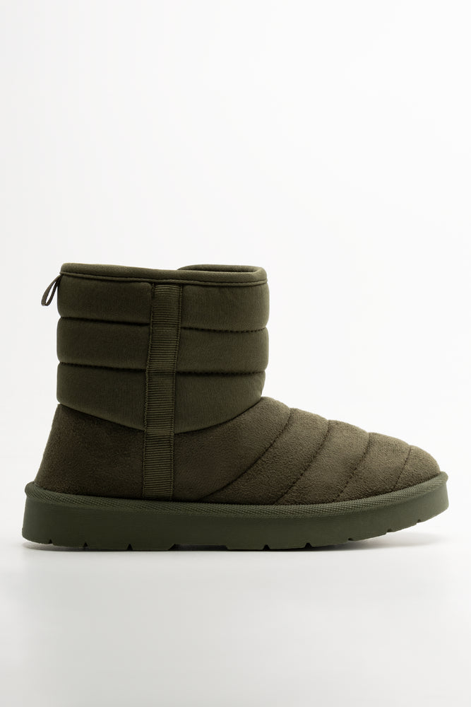 Quilted Comfy Boot Green